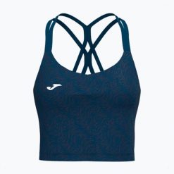 Koszulka tenisowa damska Joma Challenge Top W. Niebieskie t-shirty damskie Joma, xl, bez wzorów, z elastanu, sportowe, bez kołnierzyka. Za 119.99 zł.