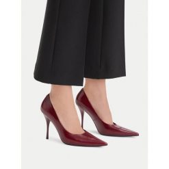 Szpilki Eva Minge. Czerwone szpilki damskie Eva Minge, bez wzorów, bez obcasa, bez zapięcia. Za 379.99 zł.