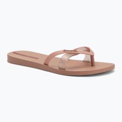 Japonki damskie Ipanema Kirei Chic. Czerwone klapki damskie Ipanema, bez wzorów, z materiału, eleganckie, bez obcasa. Za 69.99 zł.