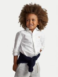 Polo Ralph Lauren Koszula 322677133001 Biały Regular Fit. Białe koszule dla chłopców Polo Ralph Lauren, bez wzorów, z bawełny, bez kołnierzyka, bez ramiączek. Za 379.99 zł.