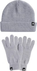 Adidas Komplet czapka i rękawiczki szare KB7340 Dorośli M/L. Szare czapki dla dzieci Adidas, bez wzorów. Za 128.99 zł.