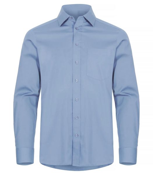 Clique Stretch Shirt L/S – koszula z długim rękawem stretch – Light Blue. Niebieskie koszule męskie CLIQUE, l, bez wzorów, z bawełny, bez kołnierzyka, bez ramiączek. Za 188.80 zł.