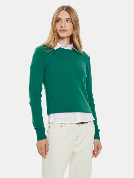 United Colors Of Benetton Sweter 1002D1K01 Zielony Regular Fit. Zielone swetry damskie United Colors Of Benetton, xs, bez wzorów, z wełny, bez kołnierzyka, bez ramiączek, bez kaptura. Za 179.99 zł.