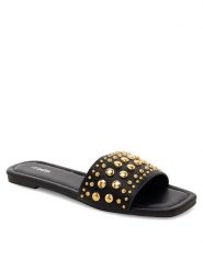 DeeZee Klapki LS5520-18 Czarny. Czarne klapki damskie DeeZee, bez wzorów, z syntetyku, bez obcasa. Za 99.99 zł.
