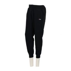 Second life - Damskie spodnie dresowe Fleece Jogger z ściągaczami - Jak nowy. Czarne spodnie sportowe damskie Fila, l, bez wzorów, z dresówki, na fitness i siłownię. Za 122.16 zł.