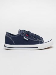 Trampki dziecięce granatowe JJ374401 403. Niebieskie trampki i tenisówki dziewczęce Big Star, bez wzorów, z gumy, bez zapięcia. W wyprzedaży za 68.99 zł.