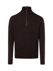 Nils Sundström sweter z kołnierzem typu troyer Mężczyźni Bawełna (100%) brązowy, XL. Brązowe swetry przez głowę męskie Nils Sundström, m, bez wzorów, z bawełny, bez kołnierzyka. Za 299.95 zł.