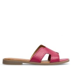 Klapki Lasocki. Czerwone klapki damskie Lasocki, bez wzorów, bez obcasa. Za 119.99 zł.