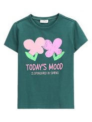 Coccodrillo T-Shirt WC5143203MGK Zielony Regular Fit. Zielone t-shirty i topy dla dziewczynek COCCODRILLO, bez wzorów, z bawełny, bez ramiączek. Za 29.99 zł.