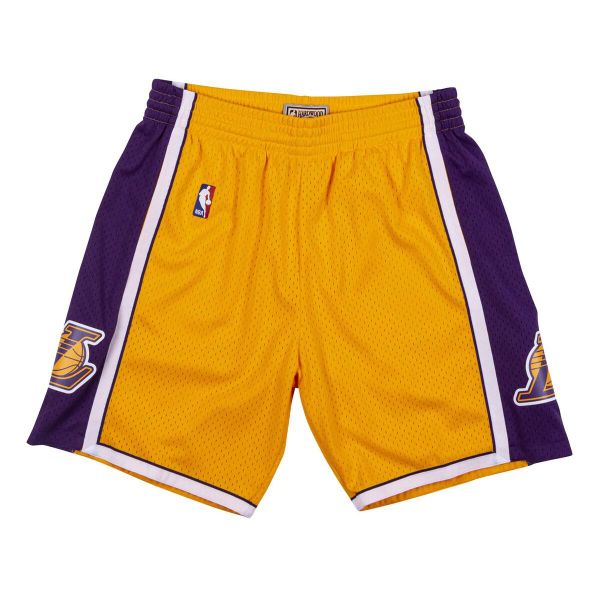Spodenki nba Los Angeles Lakers. Fioletowe krótkie spodenki sportowe męskie Mitchell & Ness, m, bez wzorów, z dzianiny. Za 322.50 zł.
