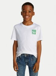 Calvin Klein Jeans T-Shirt Shifted IB0IB02351 Biały Regular Fit. Białe t-shirty dla chłopców Calvin Klein Jeans, bez wzorów, z bawełny, bez ramiączek. Za 99.99 zł.