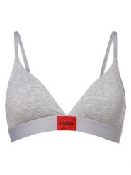 HUGO biustonosz typu bralette Kobiety Dżersej szary, XS. Szare biustonosze Hugo, z aplikacjami, z dżerseju. Za 219.95 zł.