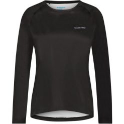Ciepła koszulka damska SAIKO z długim rękawem i nadrukiem, czarna. Czarne bluzy sportowe damskie Shimano, bez wzorów, z dżerseju, bez kaptura, rowerowe. Za 419.90 zł.