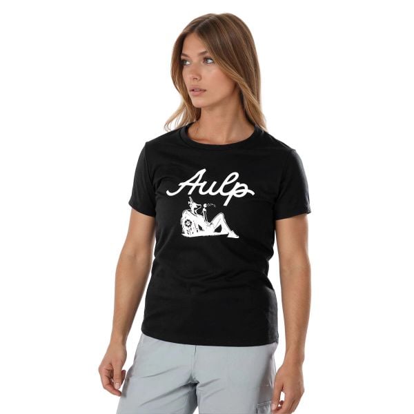 T-shirt damski dopasowany okrągły dekolt BANNE z ekologicznych materiałów. Czarne koszulki sportowe damskie Aulp, l, bez wzorów, z materiału, bez kołnierzyka, bez ramiączek. W wyprzedaży za 79.99 zł.