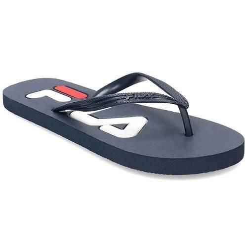 Japonki damskie Fila Troy. Niebieskie klapki damskie Fila, bez wzorów, z materiału, bez obcasa. Za 111.00 zł.