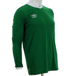 Koszulka Długo Rękawowa Umbro Mężczyzna. Zielone koszulki sportowe męskie Umbro, m, bez wzorów, z materiału, bez kołnierzyka, bez ramiączek, do piłki nożnej. Za 116.70 zł.
