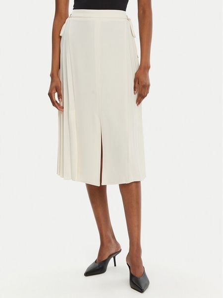 Rinascimento Spódnica midi CFC0122491003 Écru Regular Fit. Białe spódnice damskie Rinascimento, m, bez wzorów, z syntetyku, midi. Za 259.99 zł.