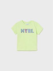 Mayoral T-Shirt 106 Zielony Regular Fit. Zielone t-shirty dla chłopców Mayoral, bez wzorów, z bawełny, bez ramiączek. Za 49.99 zł.