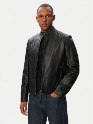 HUGO Kurtka skórzana Likos 50564039 Czarny Slim Fit. Czarne kurtki męskie Hugo, m, bez wzorów, ze skóry, bez kaptura. Za 1,849.00 zł.