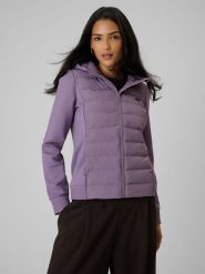 4F Kurtka z wypełnieniem syntetycznym damska - fioletowa XL. Fioletowe kurtki damskie 4f, xl, bez wzorów, z puchu, bez kaptura. Za 349.99 zł.