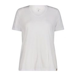 T-shirt z dzianiny mieszanki lyocellu damski CMP. Białe t-shirty damskie CMP, xl, bez wzorów, z dzianiny, eleganckie, bez kołnierzyka. Za 163.50 zł.