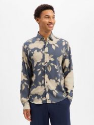 JOOP! Koszula Mężczyźni Comfort Fit wiskoza szary|wielokolorowy, L. Szare koszule męskie JOOP!, l, bez wzorów, z wiskozy, bez kołnierzyka, bez ramiączek. Za 599.95 zł.