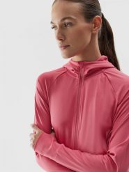 4F Bluza treningowa z materiałów z recyklingu damska XS. Czarne bluzy damskie 4f, xs, bez wzorów, z dzianiny, bez kaptura. Za 229.99 zł.