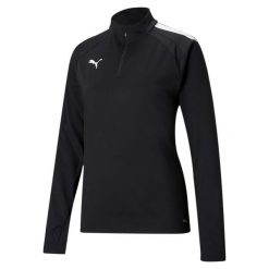 Damski top treningowy 1/4 zip Puma Team Liga. Białe bluzy sportowe damskie Puma, m, bez wzorów, z dresówki, bez kaptura, do piłki nożnej. W wyprzedaży za 188.30 zł.