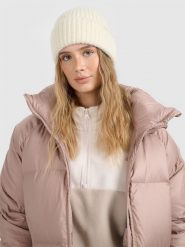 4F Czapka zimowa damska - beżowa M. Brązowe czapki i kapelusze damskie 4f, na zimę, bez wzorów, klasyczne. Za 59.99 zł.