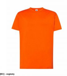 T-shirt JHK TSRA 150 - męski z krótkim rękawem wzmocniony lycrą ściągacz, 100% bawełna, 155-160g - ceglasty XS. Czerwone t-shirty męskie JHK, m, bez wzorów, z bawełny, bez kołnierzyka. Za 20.50 zł.