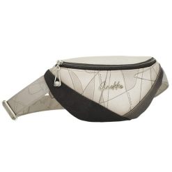 Torebka nerka damska Anekke, nerka z zamkiem błyskawicznym i regulowanym paskiem ozdobiona subtelnym nadrukiem oraz metalowym logo, beżowa, 42815-745. Brązowe torebki do ręki damskie Anekke, bez wzorów, eleganckie, przez ramię, z nadrukiem, bez dodatków. Za 269.00 zł.