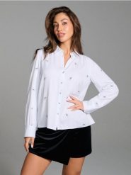 Koszula ze wzorem - wielobarwny. Koszule damskie Sinsay, l, bez wzorów, bez kołnierzyka, bez ramiączek. Za 39.99 zł.