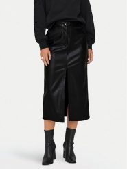 ONLY Spódnica z imitacji skóry Heidi 15322539 Czarny Regular Fit. Czarne spódnice damskie Only, xs, bez wzorów, ze skóry. Za 159.99 zł.