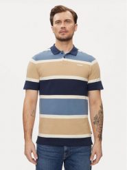 Vans Polo Halicrest Stripe Polo Ss VN000G3R Niebieski Regular Fit. Niebieskie koszulki polo męskie Vans, m, bez wzorów, z bawełny, bez ramiączek. Za 219.99 zł.