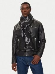 Guess Szalik AW5190 POL03 Czarny. Czarne rękawiczki męskie Guess, z aplikacjami, z materiału. Za 339.99 zł.