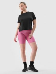 4F Legginsy kolarki treningowe z materiału z recyklingu damskie - różowe XL. Czerwone legginsy damskie 4f, l, bez wzorów, z dzianiny, z podwyższonym stanem, do biegania. W wyprzedaży za 59.99 zł.