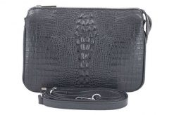 Listonoszka wężowa BARBERINI'S czarna 604/1-1. Czarne torebki shopper damskie Barberinis, bez wzorów, ze skóry, małe, bez dodatków. Za 148.49 zł.