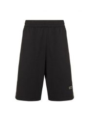 EA7 Emporio Armani Szorty sportowe 7M002193 AF13512 UC001 Czarny Slim Fit. Czarne krótkie spodenki sportowe męskie EA7 Emporio Armani, m, bez wzorów, z bawełny. Za 439.99 zł.