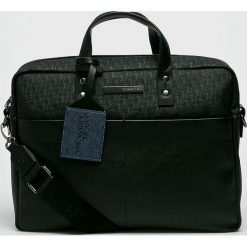 Trussardi Jeans - Torba. Czarne torby na laptopa męskie TRUSSARDI JEANS, w paski, z jeansu. Za 639.90 zł.