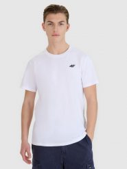 4F T-shirt regular gładki męski (2-pack) - multikolor M. Koszulki sportowe męskie 4f, m, bez wzorów, z bawełny, bez kołnierzyka, bez ramiączek. Za 89.99 zł.