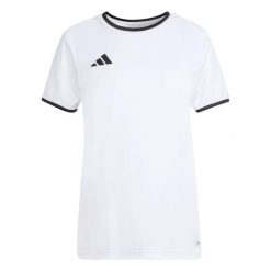 Koszulka damska adidas Entrada Jersey. Białe koszulki sportowe damskie Adidas, bez wzorów, z jersey, bez kołnierzyka, bez ramiączek, do piłki nożnej, climacool (adidas). Za 60.99 zł.