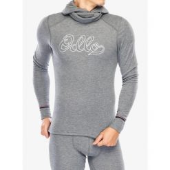 Bluza termoaktywna męska Odlo Active Warm Originals BL Top Facemask LS. Szare bielizna termoaktywna męska Odlo, m, bez wzorów, bez kaptura, narciarskie. Za 277.99 zł.