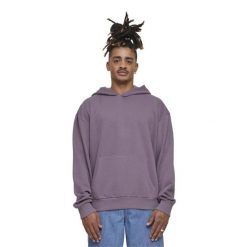 Lekka Męska Bluza Z Kapturem Frotte. Fioletowe bluzy męskie Urban Classics, m, bez wzorów, z kapturem. Za 120.99 zł.