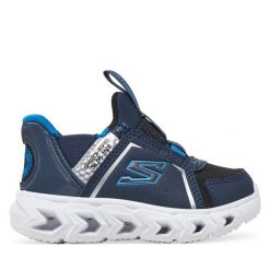 Sneakersy Skechers. Niebieskie trampki i tenisówki chłopięce Skechers, bez wzorów, bez zapięcia. Za 149.99 zł.