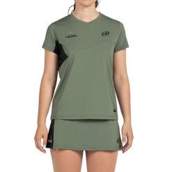 Damska koszulka tenisowa Bullpadel. Zielone koszulki sportowe damskie bullpadel, l, bez wzorów, z materiału, bez kołnierzyka, bez ramiączek, tenisowe. Za 374.99 zł.