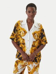 Versace Jeans Couture Koszula 80HAL2P9 NS832 Kolorowy Regular Fit. Bluzki damskie Versace Jeans Couture, bez wzorów, z jeansu, bez kołnierzyka, bez ramiączek. Za 1,879.00 zł.