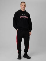 4F Spodnie dresowe joggery męskie - czarne M. Czarne spodnie sportowe męskie 4f, m, bez wzorów, z dresówki, na fitness i siłownię. Za 159.99 zł.