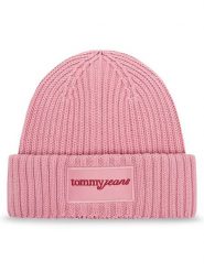 Tommy Jeans Czapka Script AW0AW17909 Różowy. Czerwone czapki i kapelusze damskie Tommy Jeans, na zimę, bez wzorów, z bawełny. Za 199.99 zł.