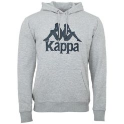 Bluza sportowa męska Kappa Taino. Szare bluzy męskie Kappa, m, bez wzorów, z bawełny, z kapturem. Za 94.00 zł.