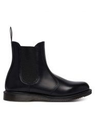 Dr. Martens Sztyblety Flora DM32217001 Czarny. Czarne botki damskie Dr. Martens, ze skóry, bez obcasa, na płaskiej podeszwie, bez zapięcia. Za 849.99 zł.